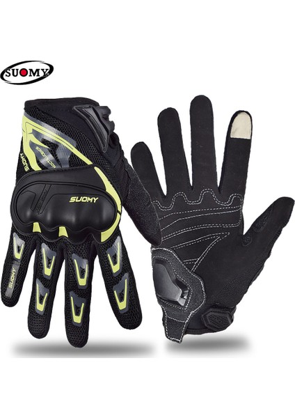 SU11 Yeşil Stil L Beden Suomy Kadın Pembe Keçi Derisi Motosiklet Eldiveni Bayan Uzun Parmak Scooter Elektrikli Bisiklet Eldiveni Bisiklet Yarışı Motokros Luvas Xs (Yurt Dışından)