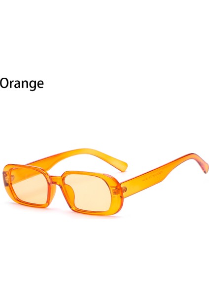 Turuncu Tarzı Moda Güneş Gözlüğü Vintage Gözlük Gözlük Kare Güneş Gözlüğü Kadın Uv Koruma Sokak Kıyafetleri Gözlük Okulary Oculos (Yurt Dışından)