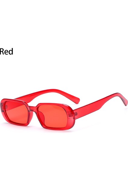 Kırmızı Stil Moda Güneş Gözlüğü Vintage Gözlük Gözlük Kare Güneş Gözlüğü Kadın Uv Koruma Sokak Kıyafetleri Gözlük Okulary Oculos (Yurt Dışından)