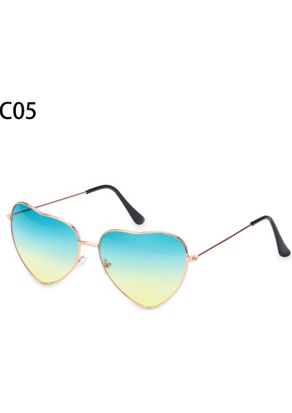 No.5 Tarzı Sıcak Satış Metal Çerçeve Güneş Gözlüğü Vintage Kalp Şekilli Güneş Gözlükleri Kadınlar Kostüm Aksesuarları Motor Aksesuarları Için Dış Mekan Gözlüğü (Yurt Dışından)