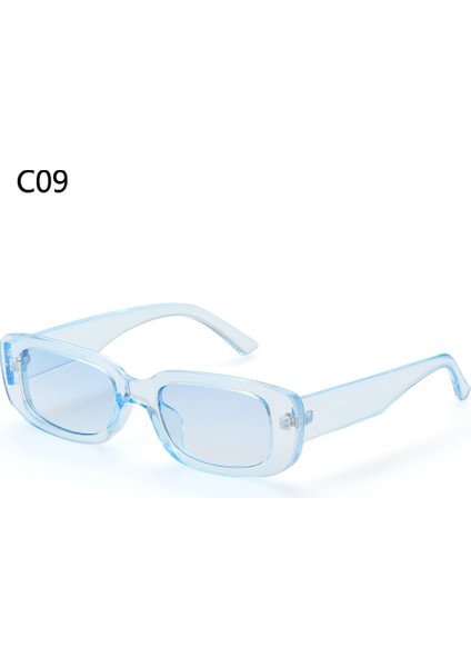 Şeffaf Mavi Stil 1 Pc Moda Retro Araba Otomatik Güneş Gözlüğü Motosiklet Toz Geçirmez Küçük Dikdörtgen Güneş Gözlüğü Uv Koruma Gözlüğü (Yurt Dışından)