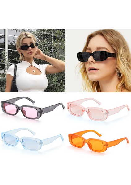 Şeffaf Mavi Stil 1 Pc Moda Retro Araba Otomatik Güneş Gözlüğü Motosiklet Toz Geçirmez Küçük Dikdörtgen Güneş Gözlüğü Uv Koruma Gözlüğü (Yurt Dışından) indirimleri