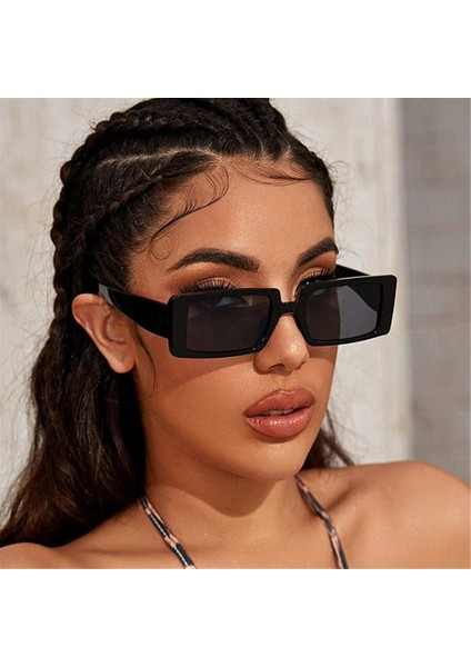 C9 Stili Yeni Moda Renkli Küçük Dikdörtgen Güneş Gözlüğü Vintage Geniş Çerçeve Kadın Güneş Gözlüğü Yaz Bayan UV400 Lens Trendy Gözlük (Yurt Dışından) modelleri