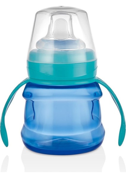 Kindy Damlatmaz Egitici Su Alıştırma Bardağı 200 ml 6 Ay - Aqua Blue