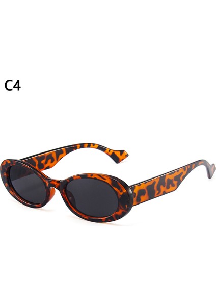 Stil 2-C4 Stili Kadınlar Için 1pc Retro Güneş Gözlüğü Küçük Oval Çerçeve Güneş Gözlüğü Moda Gözlük Polarize Gözlük UV400 Gözlük (Yurt Dışından)