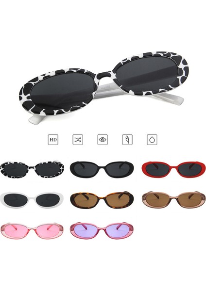 Stil 2-C4 Stili Kadınlar Için 1pc Retro Güneş Gözlüğü Küçük Oval Çerçeve Güneş Gözlüğü Moda Gözlük Polarize Gözlük UV400 Gözlük (Yurt Dışından) fırsatları