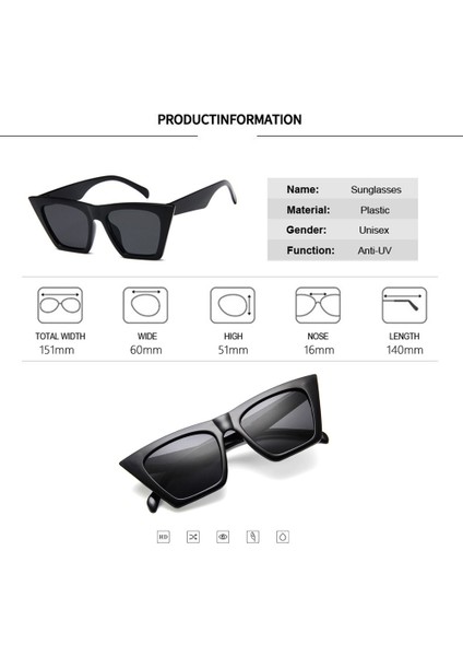 Kırmızı Stil Moda Güneş Gözlüğü Vintage Gözlük Gözlük Kare Güneş Gözlüğü Kadın Uv Koruma Sokak Kıyafetleri Gözlük Okulary Oculos (Yurt Dışından) indirimleri