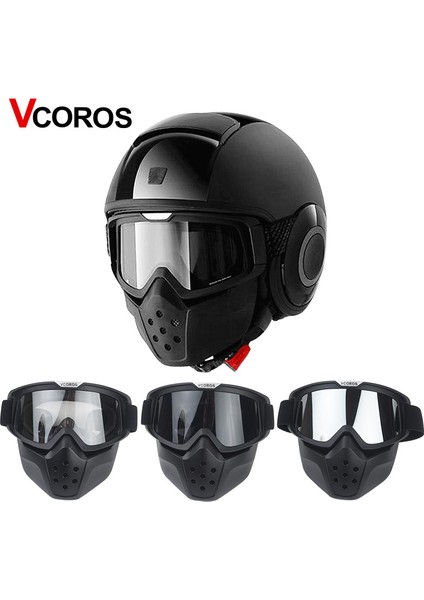 Mavi Stil Yüksek Kaliteli Motosiklet Köpekbalığı Kask Gözlüğü Retro Açık Yüz Kask Gözlüğü Göz Koruyucu Moto Cross (Yurt Dışından) fiyatları