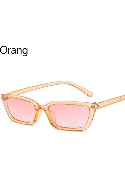 B Turuncu Tarzı Erkek Kadın Güneş Gözlüğü Vintage Gözlükler Güneş Gözlüğü Küçük Oval Retro Tarzı (Yurt Dışından)