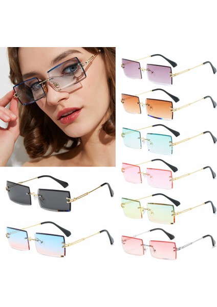 C03 Stili 2020 Trendy Erkek Kadın Yazsıssız Güneş Gözlüğü Moda Küçük Dikdörtgen Güneş Gözlüğü Seyahat Stili Uv Koruma Gözlük (Yurt Dışından) fiyatları