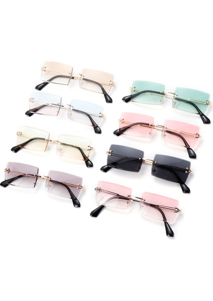 C03 Stili 2020 Trendy Erkek Kadın Yazsıssız Güneş Gözlüğü Moda Küçük Dikdörtgen Güneş Gözlüğü Seyahat Stili Uv Koruma Gözlük (Yurt Dışından) modelleri