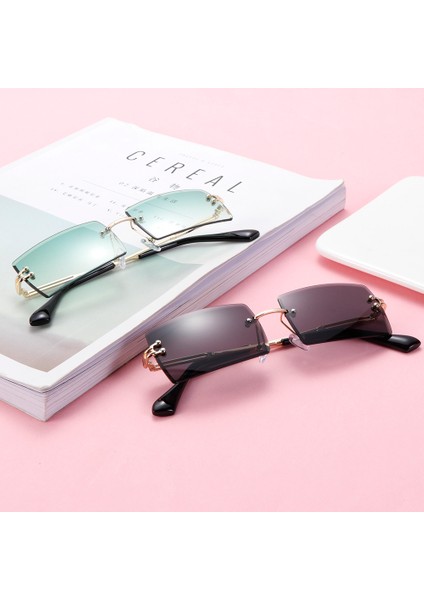 C03 Stili 2020 Trendy Erkek Kadın Yazsıssız Güneş Gözlüğü Moda Küçük Dikdörtgen Güneş Gözlüğü Seyahat Stili Uv Koruma Gözlük (Yurt Dışından) fırsatları