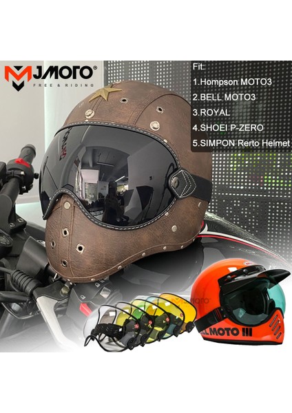 Çoklu Stil Thompson Ttco Moto2 Moto3 Retro Kask Vizör Kabarcık Kalkan Lens Motosiklet Kaskı Kabarcık Vizör Lens Kabarcık Kalkan Yeni (Yurt Dışından) fırsatları
