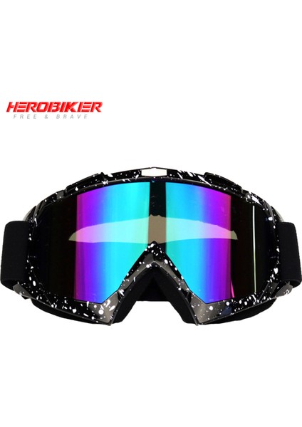 T815-7-RENK Wt Spot Stili Herobıke Motosiklet Off-Road Yarış Gözlüğü Kış Kayak Kaykay Atv Gözlükleri Motokros Dh Mtb Glasses Tek Lens Temizler (Yurt Dışından)