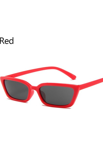 Kırmızı 2 Tarzı Küçük Çerçeve Güneş Gözlüğü Vintage Gözlük Kadın Bayanlar Güneş Gözlüğü Moda Sokak Giyim UV400 Gözlük (Yurt Dışından)