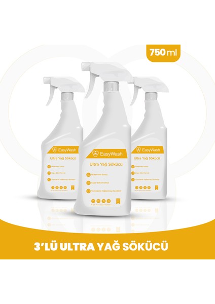 Easywash 3'lü Ultra Yağ Sökücü Set