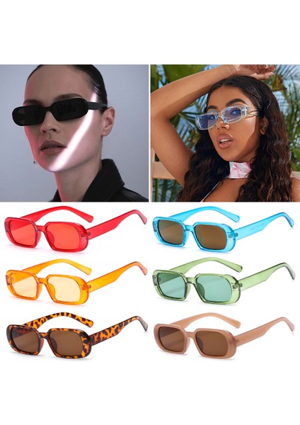 Leopar-Çay Tarzı Yaz UV400 Küçük Güneş Gözlüğü Kadın Erkek Moda Oval Sürüş Güneş Gözlüğü Seyahat Stil Gözlük Aksesuarları (Yurt Dışından) indirimleri