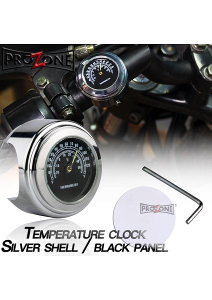 Termometre Siyah Stil Motosiklet Aksesuarları Motosiklet Saati mm Direksiyon Masası Sıcaklık Direksiyon Programı Motosiklet Parçaları (Yurt Dışından)