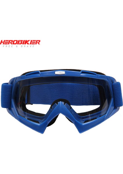 T815-7-MAVI Tarzı Herobıke Motosiklet Off-Road Yarış Gözlüğü Kış Kayak Kaykay Atv Gözlükleri Motokros Dh Mtb Glasses Tek Lens Temizler (Yurt Dışından)