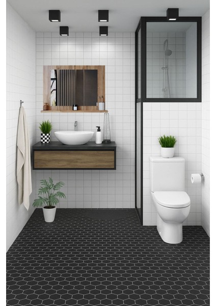 Yakut Stil 60X45 Atlantik Çam Raflı Banyo Aynası