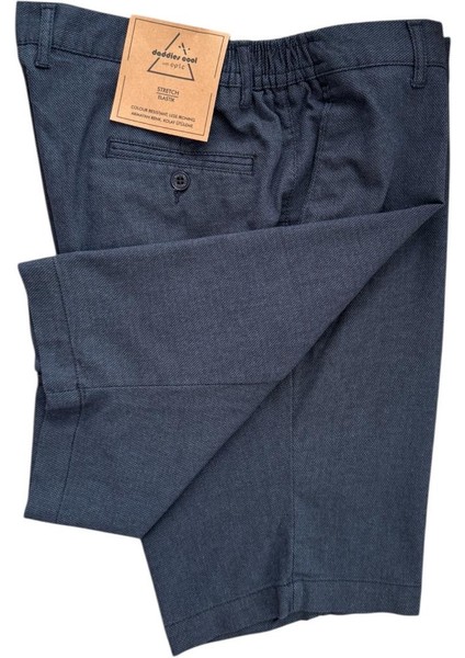 Lacivert Pamuklu Dokuma Erkek Bermuda fırsatları