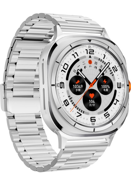Sk 7 Ultra Amoled 47 mm Çelik + Silikon Kordonlu Akıllı Saat indirimleri