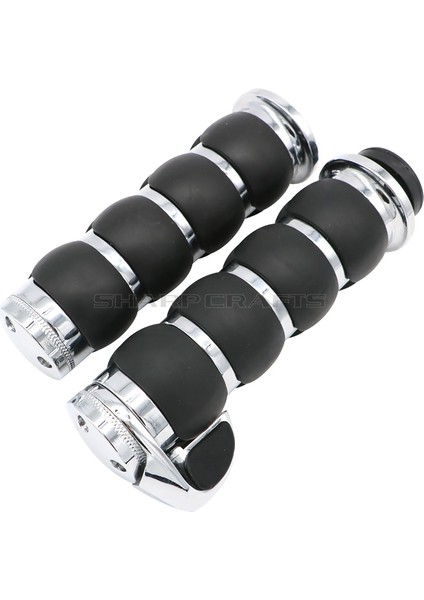 B Siyah 25 mm Stili Harley Honda Kawasaki Suzuki Yamaha Motosikletler Için 4-Halka Hava Yastıklı Tutma Kolları ve Gaz Kolu - Kruvazör Chopper Özelleştirme (Yurt Dışından) modelleri
