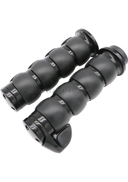 B Siyah 25 mm Stili Harley Honda Kawasaki Suzuki Yamaha Motosikletler Için 4-Halka Hava Yastıklı Tutma Kolları ve Gaz Kolu - Kruvazör Chopper Özelleştirme (Yurt Dışından) fırsatları