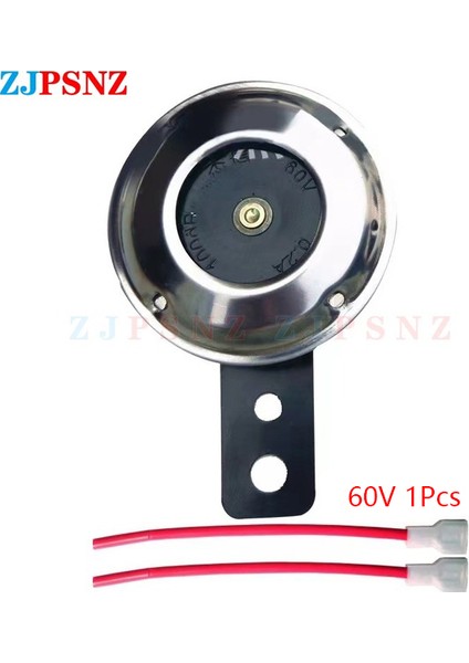60V 1 Adet 48V 60V Evrensel Motosiklet Elektrikli Bisiklet Kornaları Krom Kaplama 1.5A Su Geçirmez Yüksek Sesli Hoparlörler Scooter Moped Kir E-Bisiklet Atv Için (Yurt Dışından)