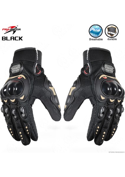 Siyah Stil Xl Beden Erkek Motosiklet Tam Parmak Eldiveni Bisiklet Ekipmanı Giyilebilir Bayan Şövalye Yarış Eldiveni Guantes Moto Koruyucu Ekipman Eldivenler (Yurt Dışından)