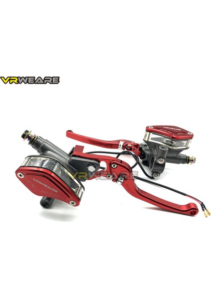 Mavi Sol Stil Universal Motorsiklet Fren Pompası Kolu Ayarlı Sap Hidrolik Debriyaj Ana Silindir Yarış Için - Honda Yamaha Kawasaki Fren (Yurt Dışından) modelleri