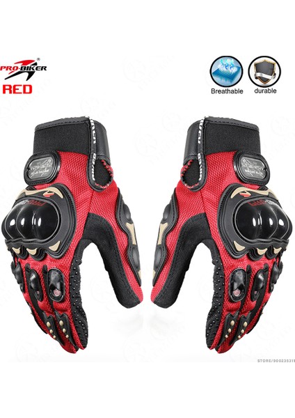 Kırmızı Stil L Beden Erkek Motosiklet Tam Parmak Eldiveni Bisiklet Ekipmanı Giyilebilir Bayan Şövalye Yarış Eldiveni Guantes Moto Koruyucu Ekipman Eldivenler (Yurt Dışından)