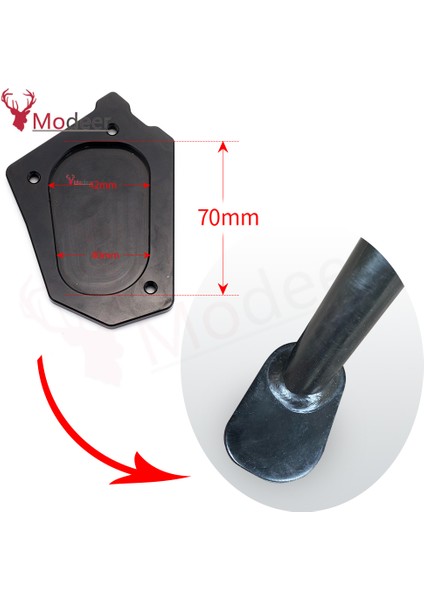 R1250GS Adv Gri Stili Bmw R Gs R Gsa R Gs Hp Motosiklet C Yan Standı Büyültme Uzantısı Kickstand Rgs Aksesuarları (Yurt Dışından) modelleri