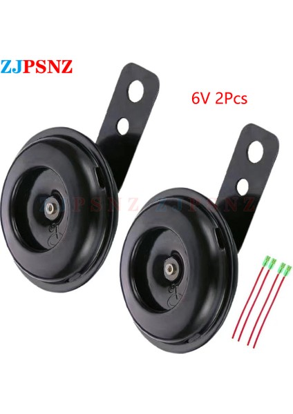 6V 2 Adet Elektrikli Bisiklet Motosiklet Elektrikli Scooter Klakson Kiti 6V 12V 24V 36V 48V 60V 72V Su Geçirmez Yuvarlak Süper Yüksek Sesli Klakson Hoparlör Scooter Mopeds (Yurt Dışından)