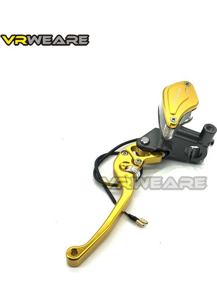 Altın Sol Stil Universal Motorsiklet Fren Pompası Kolu Ayarlı Sap Hidrolik Debriyaj Ana Silindir Yarış Için - Honda Yamaha Kawasaki Fren (Yurt Dışından)