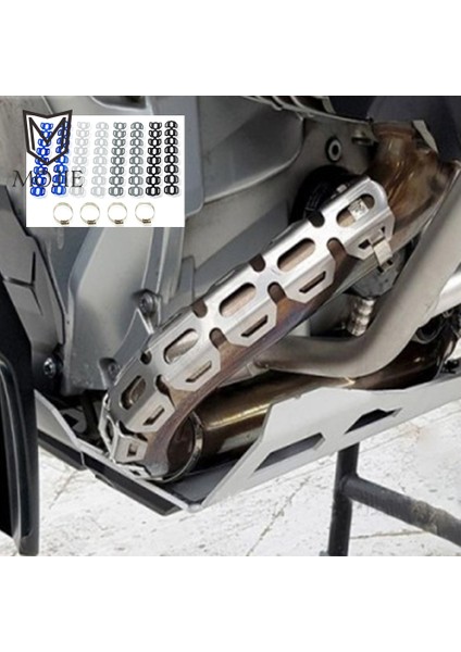 Siyah Stil Bmw R1200GS Lc Macera F800GS F700GS F650GS Içın Motosıklet Eksoz Isı Koruyucu Bant Boru Kapak Topuk Koruyucu Koruma (Yurt Dışından) fiyatları