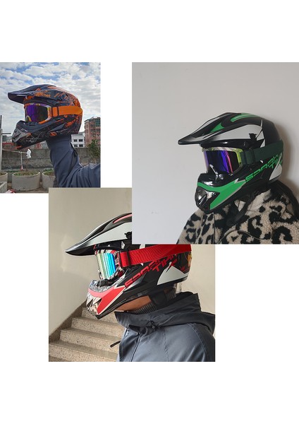 No.14 Tarzı Kask Yedek Gözlük, Motokros Gözlükleri, Scooterlar, Atv, Dumanlı Kumaş Off-Road Rüzgar Geçirmez ve Uv Koruma (Yurt Dışından) modelleri