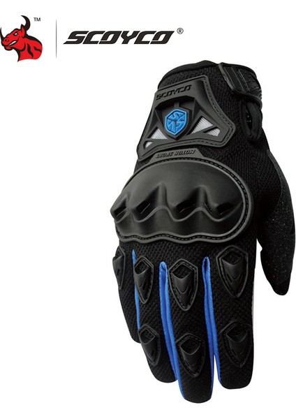 MC29 Mavi Stil Xl Beden Scoyco Motosiklet Eldiveni Erkekler Için Karbon Fiber Koruyucu Kabuk Dokunmatik Ekran Yaz Koruma Yazıcı Eldiveni Yeni (Yurt Dışından)