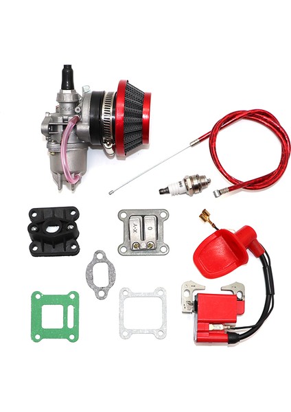 Altın Tarzı Pocket Bike Motor Karbüratörü ile Pod Hava Filtresi 2 Zamanlı Mini Quad Atv Kir Bisikleti Minimoto Go Kart Buggy Için (Yurt Dışından)