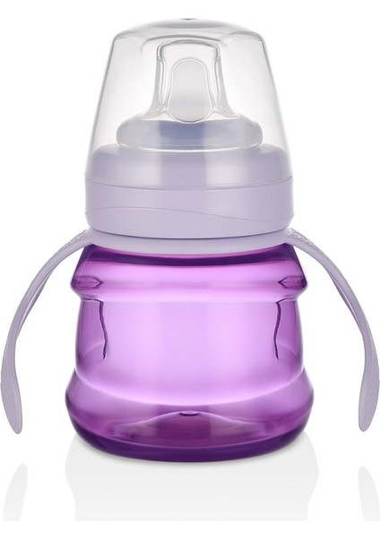 KiKindy Damlatmaz Egitici Su Alıştırma Bardağı 200 ml 6+ Ay - Baby Purple