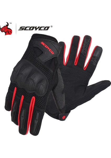 MC58-2 Kırmızı Stil Xxl Scoyco Motosiklet Eldiveni Erkekler Için Karbon Fiber Koruyucu Kabuk Dokunmatik Ekran Yaz Koruma Yazıcı Eldiveni Yeni (Yurt Dışından)