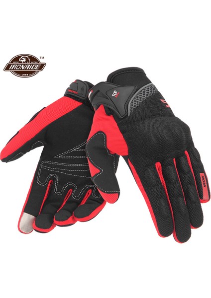 SU01 Kırmızı Eldiven Stili Xxl Motosiklet Eldiveni Erkek Yarış Gant Moto Motorbisiklet Motokros Sürme Eldiveni Motosiklet Nefes Alabilir Yaz Tam Parmak Guantes (Yurt Dışından)