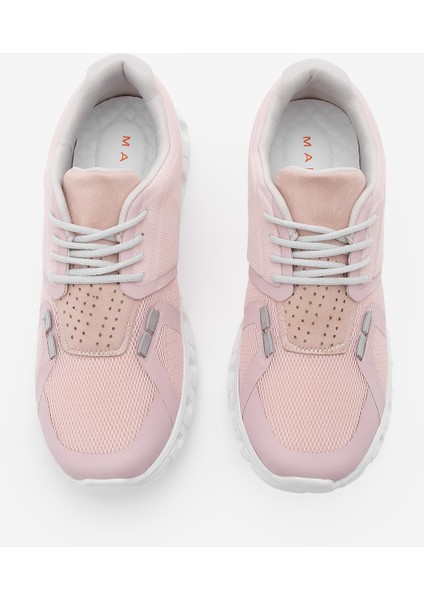 Kadın Sneaker Eva Taban Örgü Triko Koşu Ve Yürüyüş Spor Ayakkabı Renvis Pudra