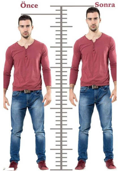 Topuk Uzatıcı ve Konforlu 5 cm Hava Yastıklı Ayakkabı Tabanı, 2 Kademe