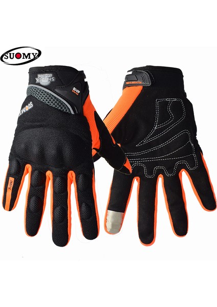 SU09 Turuncu Stil Motosiklet EldivenMoto Koruyucu Eldiven Dokunmatik Ekran Gant Moto Guantes Motorlu Bisiklet Sürme Eldiveni(Yurt Dışından)