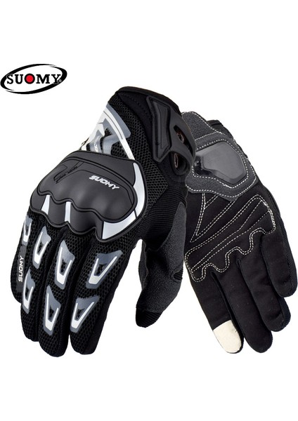 SU11 Gri Stil Xl Beden Yaz Yeni Motosiklet Eldiven Kadın Erkek Motor Bisikleti Eldiven Bmx Atv Mtb Off-Road Eldiven Sürücü Spor Koruma Eldiveni Guantes (Yurt Dışından)