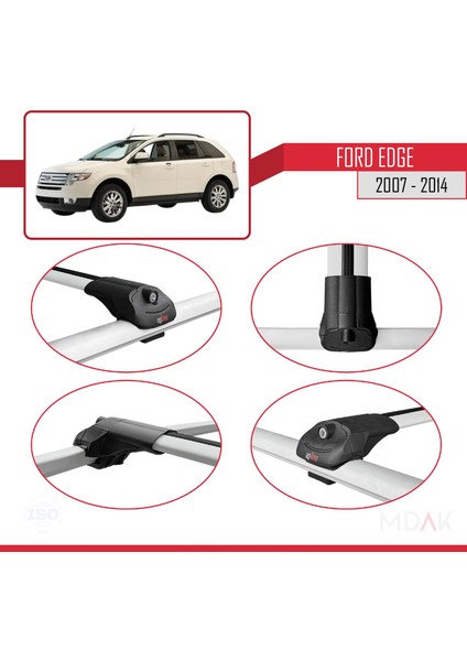 Ford Edge 2007-2014 Arası ile Uyumlu Ace-1 Ara Atkı Tavan Barı Gri 2 Adet fırsatları