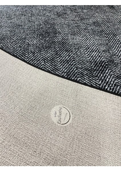 Gri-Siyah Jüt Sisal Görünüm Kaymaz Taban Yolluk Halı