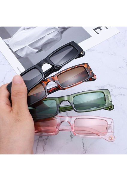 Gri Kese Tarzı Kadınlar Için Trend Kare Güneş Gözlüğü Retro Moda Dikdörtgen Güneş Gözlüğü Plaj Uv Koruma Güneş Gözlüğü (Yurt Dışından) fırsatları