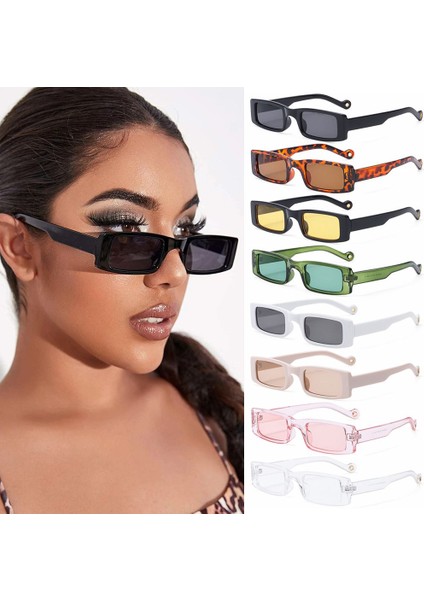 Gri Kese Tarzı Kadınlar Için Trend Kare Güneş Gözlüğü Retro Moda Dikdörtgen Güneş Gözlüğü Plaj Uv Koruma Güneş Gözlüğü (Yurt Dışından) indirimleri